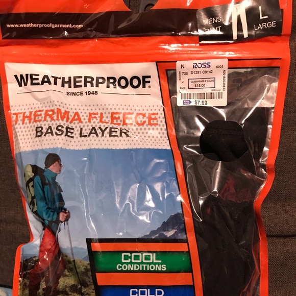 weatherproof therma fleece base layer